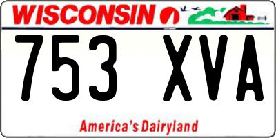 WI license plate 753XVA