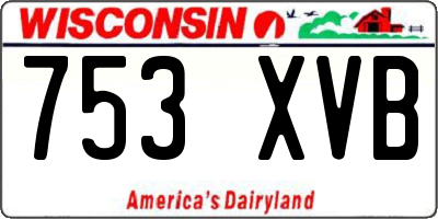 WI license plate 753XVB