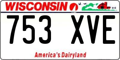 WI license plate 753XVE