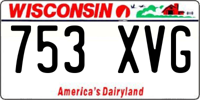 WI license plate 753XVG