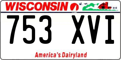 WI license plate 753XVI