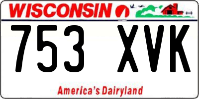 WI license plate 753XVK