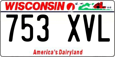 WI license plate 753XVL