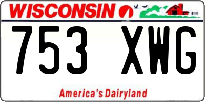 WI license plate 753XWG