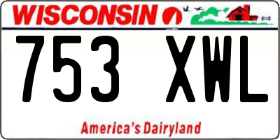 WI license plate 753XWL
