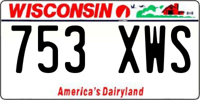 WI license plate 753XWS