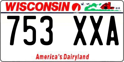 WI license plate 753XXA