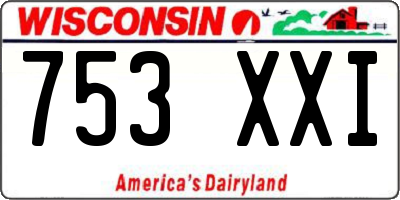 WI license plate 753XXI