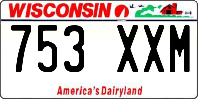 WI license plate 753XXM