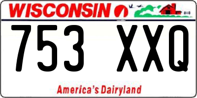 WI license plate 753XXQ