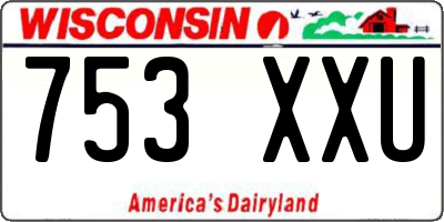 WI license plate 753XXU
