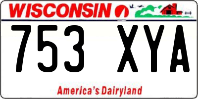 WI license plate 753XYA