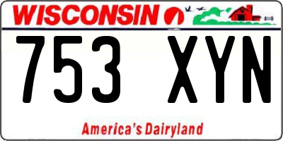 WI license plate 753XYN