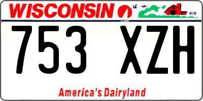 WI license plate 753XZH