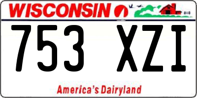 WI license plate 753XZI