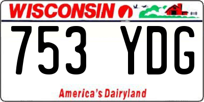 WI license plate 753YDG
