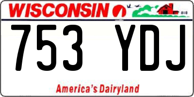 WI license plate 753YDJ