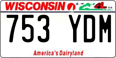 WI license plate 753YDM