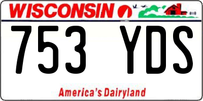 WI license plate 753YDS