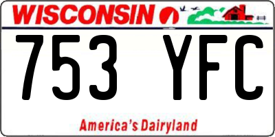 WI license plate 753YFC
