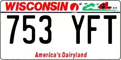 WI license plate 753YFT