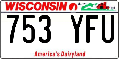 WI license plate 753YFU