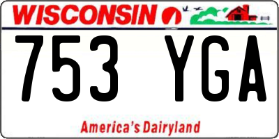 WI license plate 753YGA