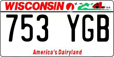 WI license plate 753YGB