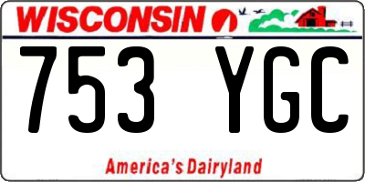 WI license plate 753YGC