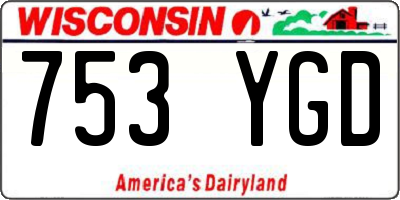 WI license plate 753YGD