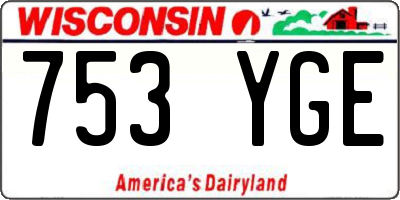 WI license plate 753YGE