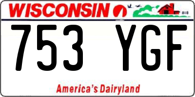 WI license plate 753YGF