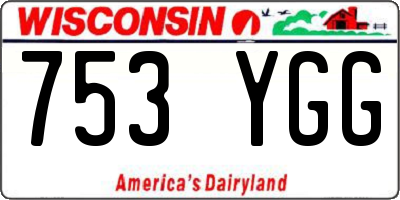 WI license plate 753YGG