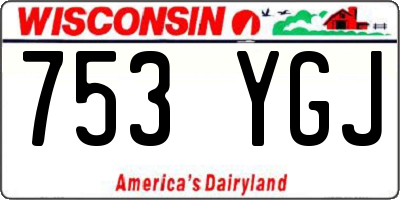 WI license plate 753YGJ
