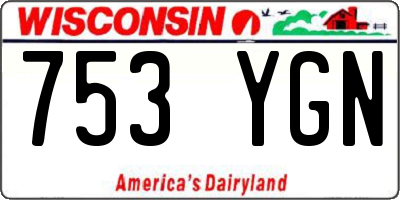 WI license plate 753YGN