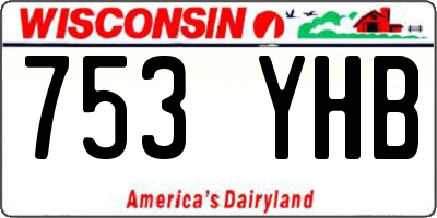 WI license plate 753YHB