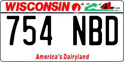 WI license plate 754NBD