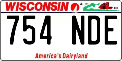 WI license plate 754NDE
