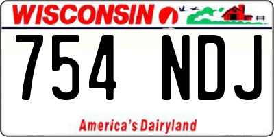 WI license plate 754NDJ
