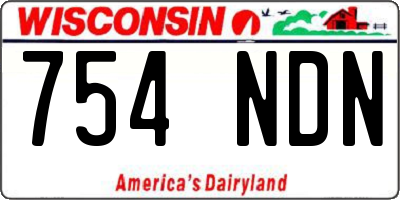 WI license plate 754NDN