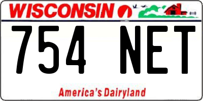 WI license plate 754NET