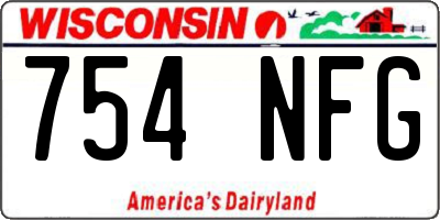WI license plate 754NFG
