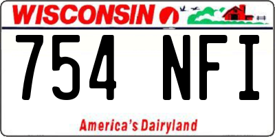 WI license plate 754NFI