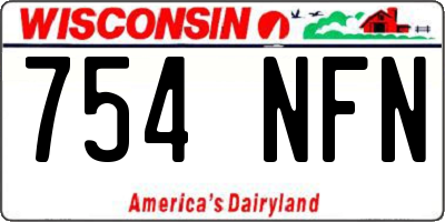 WI license plate 754NFN