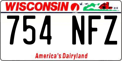 WI license plate 754NFZ
