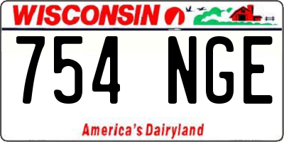 WI license plate 754NGE