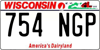 WI license plate 754NGP