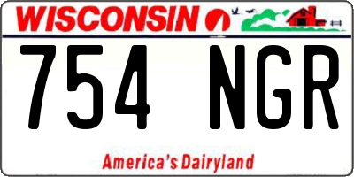 WI license plate 754NGR