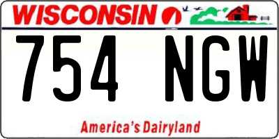 WI license plate 754NGW