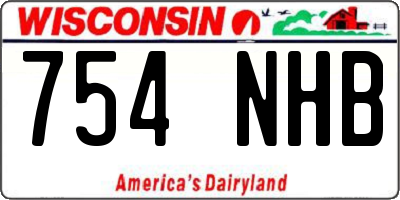 WI license plate 754NHB